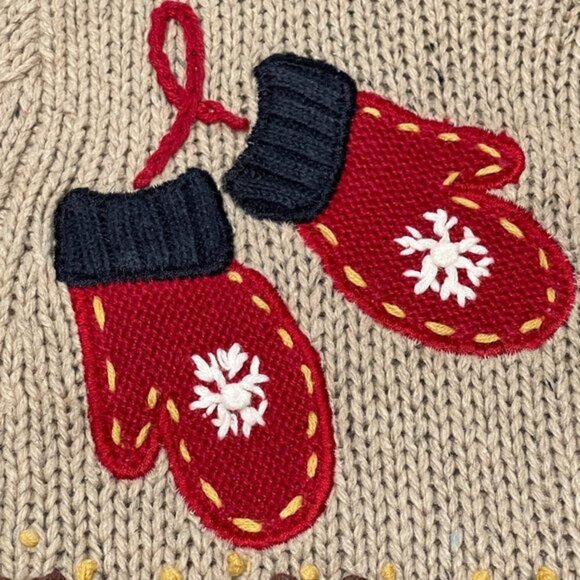 Vintage Women's KiKit Christmas Embroidered Reindeer Holiday Sweater Size S - Picture 5 of 14